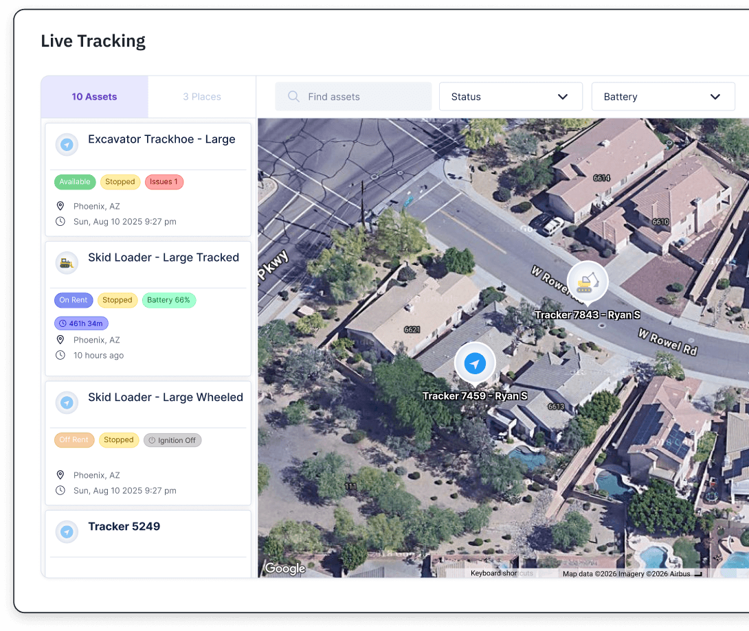 GPS tracking in Quipli