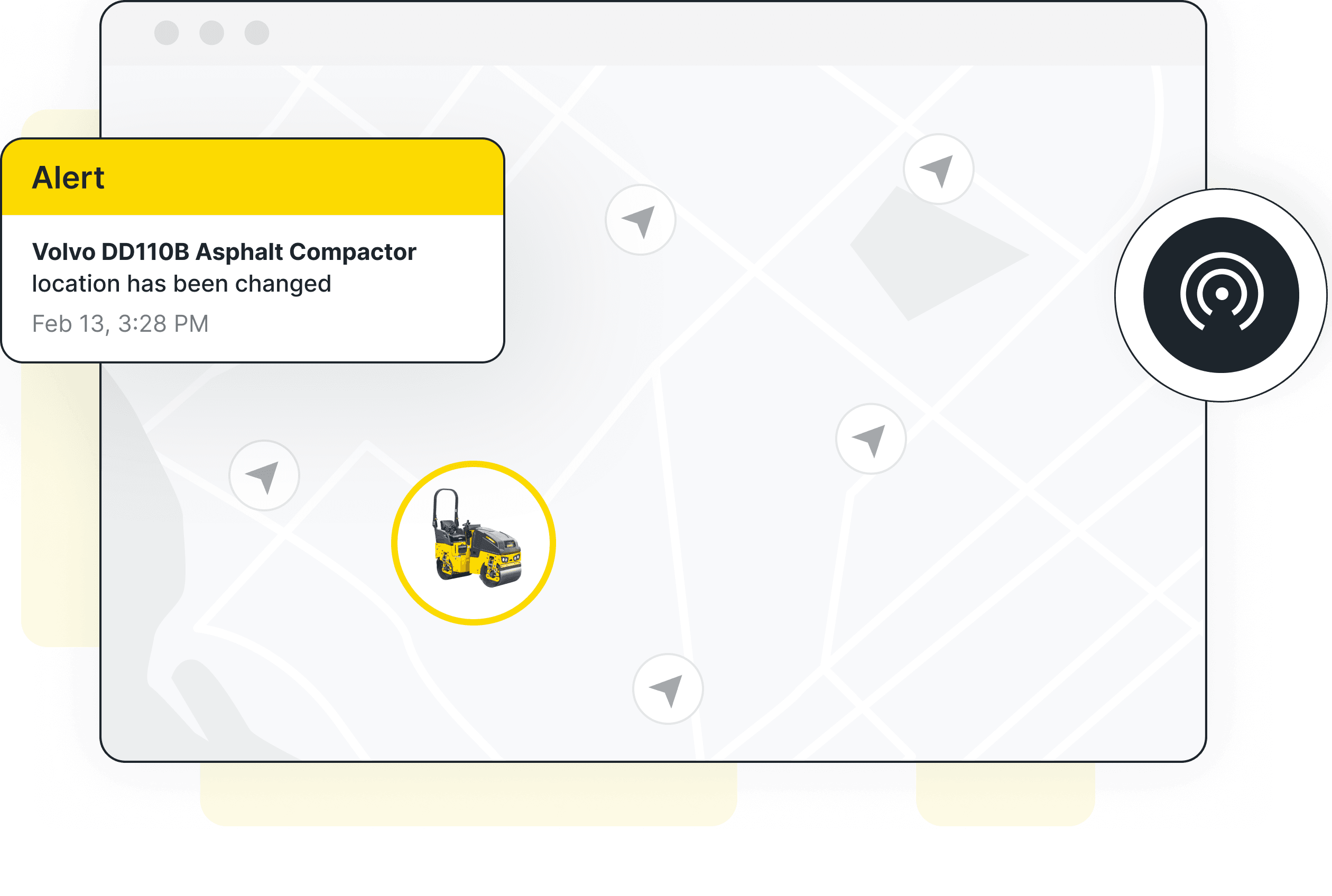 View live equipment locations in Quipli.