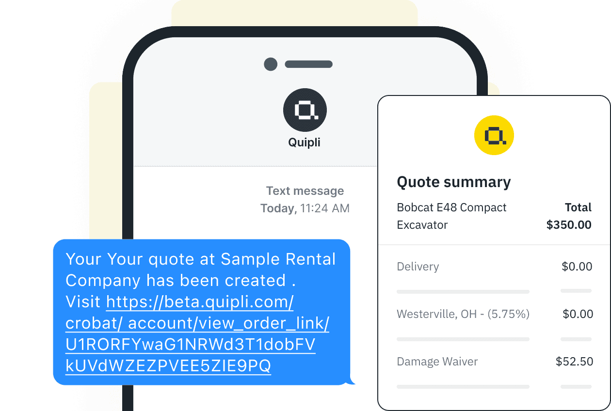 Close rentals faster with instant quote delivery