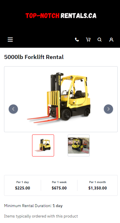 Equipment rentals in Edmonton - top - Notch Rentals